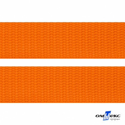 Оранжевый- цв.523 -Текстильная лента-стропа 550 гр/м2 ,100% пэ шир.25 мм (боб.50+/-1 м) - купить в Старом Осколе. Цена: 405.80 руб.