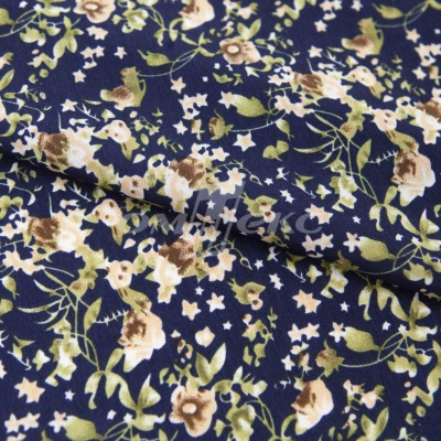 Плательная ткань "Фламенко" 1.1, 80 гр/м2, шир.150 см, принт растительный - купить в Старом Осколе. Цена 241.49 руб.