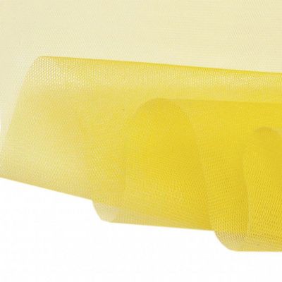 Фатин жесткий 16-68, 22 гр/м2, шир.180см, цвет жёлтый - купить в Старом Осколе. Цена 89.29 руб.