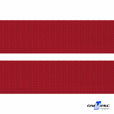 Красный- цв.171 -Текстильная лента-стропа 550 гр/м2 ,100% пэ шир.20 мм (боб.50+/-1 м) - купить в Старом Осколе. Цена: 318.85 руб.