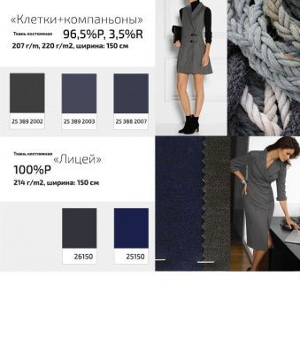 Ткань костюмная клетка 25577 2004, 230 гр/м2, шир.150см, цвет т.синий/сер/ч/бел - купить в Старом Осколе. Цена 539.74 руб.