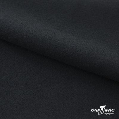 Трикотажное полотно "Капри" 100% полиэстр, 152см, 320 г/м2, чёрный, м - купить в Старом Осколе. Цена 374 руб.