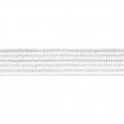 Резиновые нити с текстильным покрытием, шир. 6 мм ( упак.55 м/уп), цв.-белый - купить в Старом Осколе. Цена: 210.75 руб.