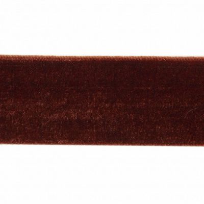 Лента бархатная нейлон, шир.25 мм, (упак. 45,7м), цв.120-шоколад - купить в Старом Осколе. Цена: 981.09 руб.