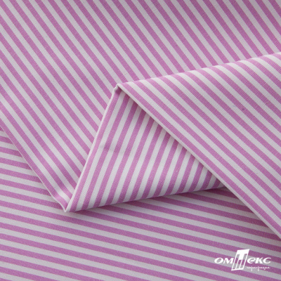 Ткань сорочечная Полоска Кенди, 115 г/м2, 58% пэ,42% хл, шир.150 см, цв.1-розовый, (арт.110) - купить в Старом Осколе. Цена 306.69 руб.
