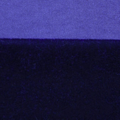 Бархат стрейч №14, 240 гр/м2, шир.160 см, (2,6 м/кг), цвет т.синий - купить в Старом Осколе. Цена 740.88 руб.