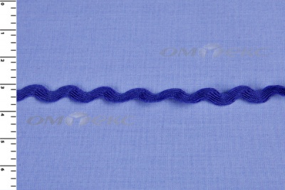 Тесьма плетеная "Вьюнчик"/синий - купить в Старом Осколе. Цена: 40.72 руб.