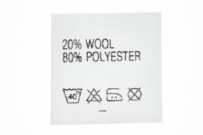 Состав и уход 20% wool 80% poliester - купить в Старом Осколе. Цена: 64.21 руб.