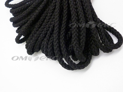 Шнур В-035 4 мм круп.плетение 100 м черный - купить в Старом Осколе. Цена: 156.40 руб.