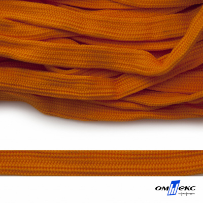 Шнур плетеный (плоский) d-12 мм, (уп.90+/-1м), 100% полиэстер, цв.267 - оранжевый - купить в Старом Осколе. Цена: 8.62 руб.