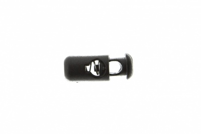8108 Фиксатор пластиковый "Бочонок", 20х8 мм, цвет чёрный - купить в Старом Осколе. Цена: 1.29 руб.