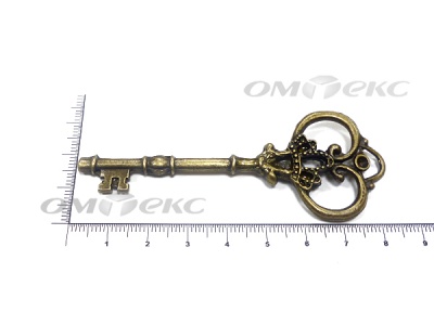Декоративный элемент для творчества из металла "Ключ"8,5 см  - купить в Старом Осколе. Цена: 26.66 руб.