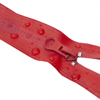 Молния водонепроницаемая PVC Т-7, 20 см, неразъемная, цвет (820)-красный - купить в Старом Осколе. Цена: 21.56 руб.