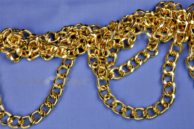 Цепь металл декоративная №11 (17*13) золото (10+/-1 м)  - купить в Старом Осколе. Цена: 1 341.87 руб.