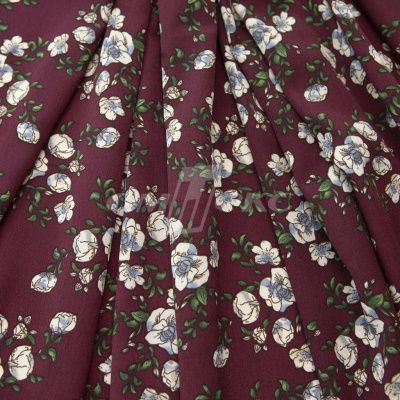 Плательная ткань "Фламенко" 3.3, 80 гр/м2, шир.150 см, принт растительный - купить в Старом Осколе. Цена 317.46 руб.