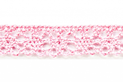 Тесьма кружевная 0621-1607, шир. 15 мм/уп. 20+/-1 м, цвет 096-розовый - купить в Старом Осколе. Цена: 302.42 руб.