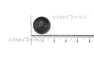 51820/15 мм (2 пр)  черные пуговицы - купить в Старом Осколе. Цена: 0.87 руб.