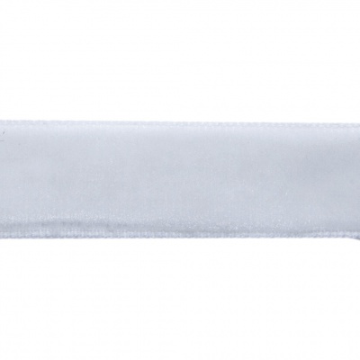 Лента бархатная нейлон, шир.12 мм, (упак. 45,7м), цв.01-белый - купить в Старом Осколе. Цена: 457.61 руб.