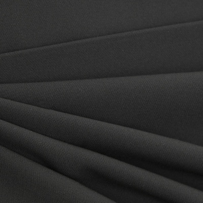 Костюмная ткань "Элис", 220 гр/м2, шир.150 см, цвет чёрный - купить в Старом Осколе. Цена 308 руб.
