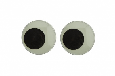 Глазки для игрушек, круглые, с бегающими зрачками, 40 мм/упак.20+/-2 шт, цв. -черно-белые - купить в Старом Осколе. Цена: 158.73 руб.