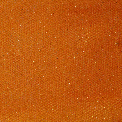 Сетка Глиттер, 24 г/м2, шир.145 см., оранжевый - купить в Старом Осколе. Цена 117.24 руб.