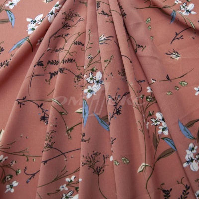 Плательная ткань "Фламенко" 2.1, 80 гр/м2, шир.150 см, принт растительный - купить в Старом Осколе. Цена 311.05 руб.