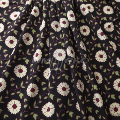 Плательная ткань "Фламенко" 10.1, 80 гр/м2, шир.150 см, принт растительный - купить в Старом Осколе. Цена 241.49 руб.