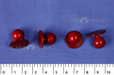 Пуговица поварская "Пукля", 10 мм, цвет красный - купить в Старом Осколе. Цена: 2.28 руб.