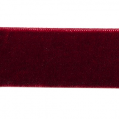 Лента бархатная нейлон, шир.25 мм, (упак. 45,7м), цв.240-бордо - купить в Старом Осколе. Цена: 809.01 руб.