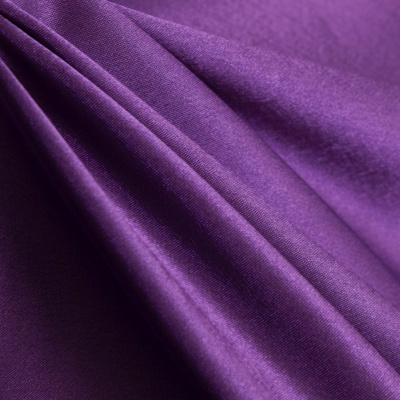 Поли креп-сатин 19-3536, 125 (+/-5) гр/м2, шир.150см, цвет фиолетовый - купить в Старом Осколе. Цена 155.57 руб.