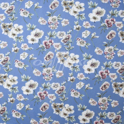 Плательная ткань "Фламенко" 12.1, 80 гр/м2, шир.150 см, принт растительный - купить в Старом Осколе. Цена 241.49 руб.