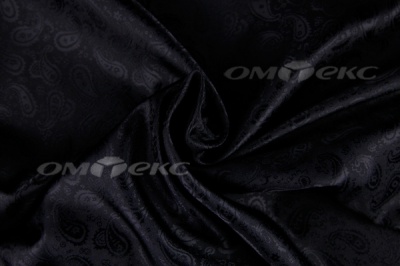 Ткань подкладочная жаккард Р14098, чёрный, 85 г/м2, шир. 150 см, 230T - купить в Старом Осколе. Цена 166.45 руб.