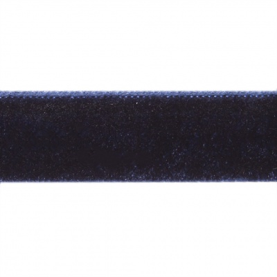Лента бархатная нейлон, шир.12 мм, (упак. 45,7м), цв.180-т.синий - купить в Старом Осколе. Цена: 411.60 руб.