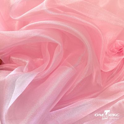 Ткань органза, 100% полиэстр, 28г/м2, шир. 150 см, цв. #47 розовая пудра - купить в Старом Осколе. Цена 86.24 руб.