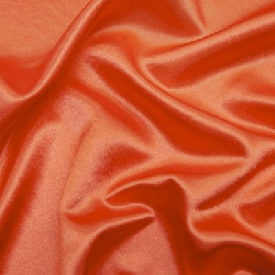 Поли креп-сатин 18-1445, 120 гр/м2, шир.150см, цвет оранжевый - купить в Старом Осколе. Цена 155.57 руб.