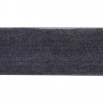 Лента бархатная нейлон, шир.25 мм, (упак. 45,7м), цв.189-т.серый - купить в Старом Осколе. Цена: 981.09 руб.