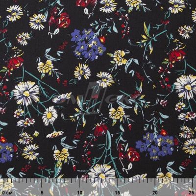 Плательная ткань "Фламенко" 6.2, 80 гр/м2, шир.150 см, принт растительный - купить в Старом Осколе. Цена 239.03 руб.