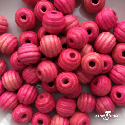 0309-Бусины деревянные "ОмТекс", 16 мм, упак.50+/-3шт, цв.023-розовый - купить в Старом Осколе. Цена: 62.22 руб.