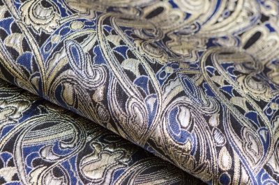 Ткань костюмная жаккард, 135 гр/м2, шир.150см, цвет синий№18 - купить в Старом Осколе. Цена 441.95 руб.