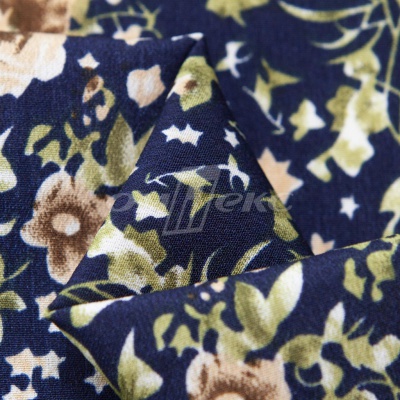 Плательная ткань "Фламенко" 1.1, 80 гр/м2, шир.150 см, принт растительный - купить в Старом Осколе. Цена 243.96 руб.