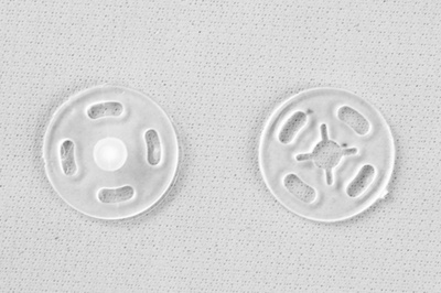 Кнопки пришивные пластиковые 13 мм, блистер 24шт, цв.-прозрачные - купить в Старом Осколе. Цена: 62.27 руб.