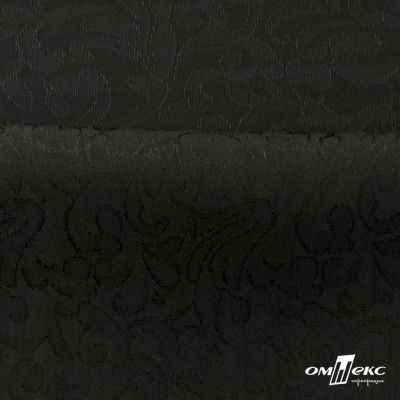 Ткань жаккард королевский, 100% полиэстр 180 г/м 2, шир.150 см, цв-черный - купить в Старом Осколе. Цена 296.39 руб.