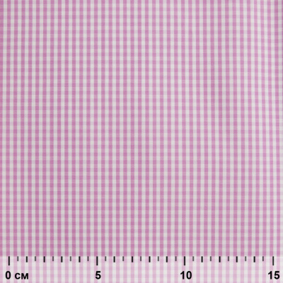 Ткань сорочечная Клетка Виши, 115 г/м2, 58% пэ,42% хл, шир.150 см, цв.1-розовый, (арт.111) - купить в Старом Осколе. Цена 309.82 руб.