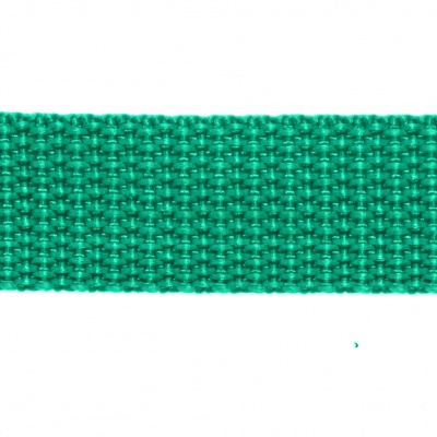 Стропа текстильная, шир. 25 мм (в нам. 50+/-1 ярд), цвет яр.зелёный - купить в Старом Осколе. Цена: 397.52 руб.