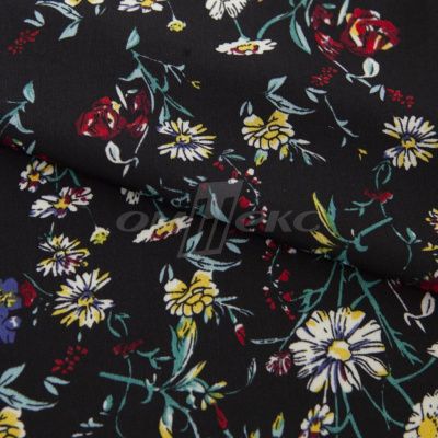 Плательная ткань "Фламенко" 6.2, 80 гр/м2, шир.150 см, принт растительный - купить в Старом Осколе. Цена 239.03 руб.