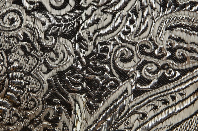 Ткань костюмная жаккард №11, 140 гр/м2, шир.150см, цвет тем.серебро - купить в Старом Осколе. Цена 383.29 руб.