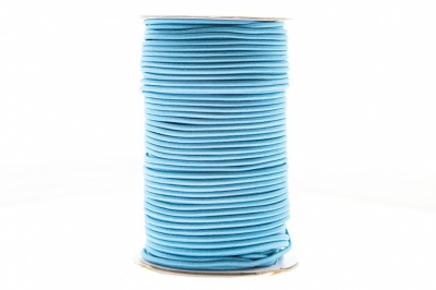 0370-1301-Шнур эластичный 3 мм, (уп.100+/-1м), цв.168 - голубой - купить в Старом Осколе. Цена: 459.62 руб.