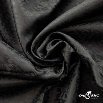 Ткань подкладочная Жаккард YP1416707, 90(+/-5) г/м2, шир.145 см, черный - купить в Старом Осколе. Цена 241.46 руб.