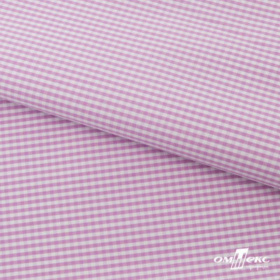 Ткань сорочечная Клетка Виши, 115 г/м2, 58% пэ,42% хл, шир.150 см, цв.1-розовый, (арт.111) - купить в Старом Осколе. Цена 309.82 руб.