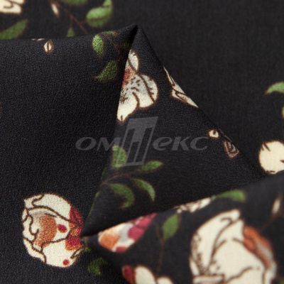 Плательная ткань "Фламенко" 3.1, 80 гр/м2, шир.150 см, принт растительный - купить в Старом Осколе. Цена 239.03 руб.